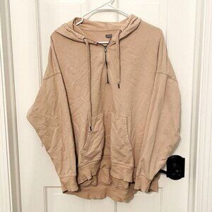 Aerie Tan Quarter Zip Hoodie Size M
